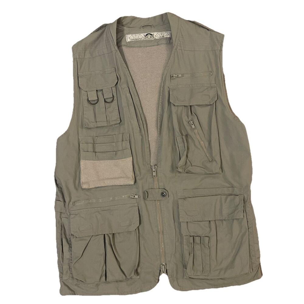 Nikoata Vest XL Mens Khaki Fishing Tackle Hunting Outdoor Camera Hiking Camp